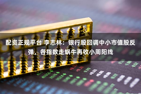 配资正规平台 李志林：银行股回调中小市值股反弹，各指数走蜗牛再收小周阳线